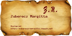 Zuberecz Margitta névjegykártya